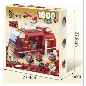 BLOCO DE MONTAR CARRO DE BOMBEIRO 1000 BLOXI