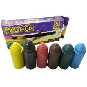 MEU PRIMEIRO GIZ DE CERA COM 6 CORES