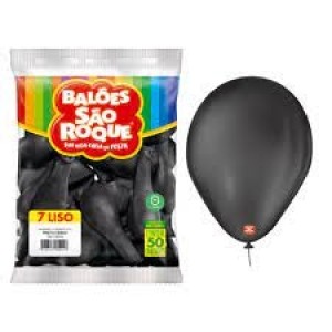 BALAO 7 LISO PRETO EBANO C/50 SAO ROQUE